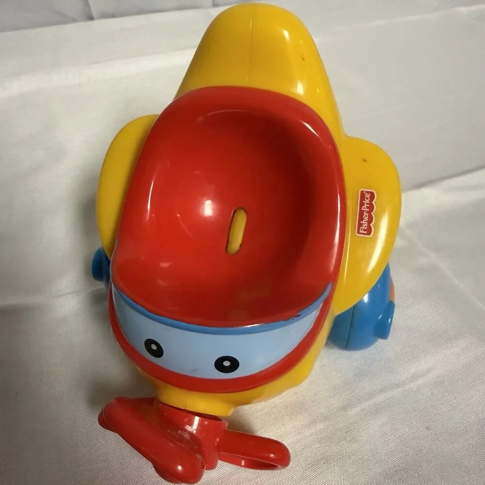 Vintage Fisher Price Roll A Rounds Airplane Sensory Roller Plane Toy Replacement